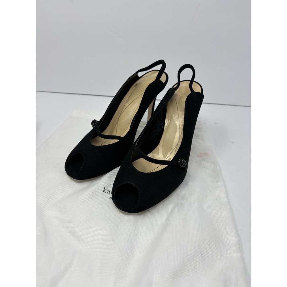 Kate Spade Women's Suede Slingback Open Toe Heels Size 8.5B